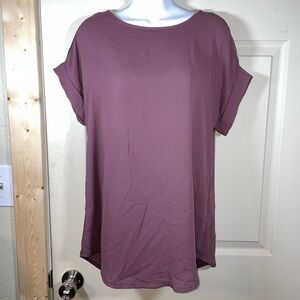 Zenana Outfitters Short Sleeve Mauve Tee